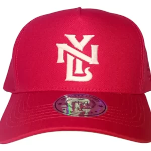 Gorra Snapback NY Curvo. Rojo.